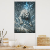 White Tiger – Frost King Ice Burst Descent – ManJi Poster (Küche)