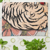 White Tiger Geschirrtuch (Gefaltet)