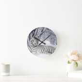 white+tiger+gifts runde wanduhr (Zuhause)