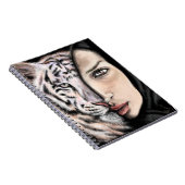 White Tiger Girl - Emotion-Notebook - Malerei Notizblock (Rechte Seite)