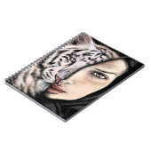 White Tiger Girl - Emotion-Notebook - Malerei Notizblock (Linke Seite)
