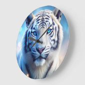 White Tiger Große Wanduhr (Winkel)
