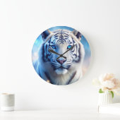 White Tiger Große Wanduhr (Zuhause)