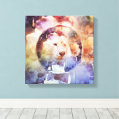 White Tiger Grunge Leinwanddruck (Insitu (Holzboden))