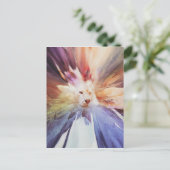 White Tiger Grunge Postkarte (Stehend Vorderseite)