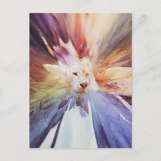 White Tiger Grunge Postkarte (Vorderseite)