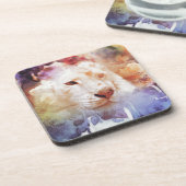 White Tiger Grunge Untersetzer (Linke Seite)