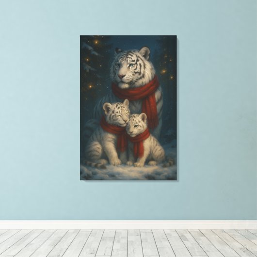 White Tiger – Guardian of Light – ManJiangHong Art Leinwanddruck (Insitu (Holzboden))