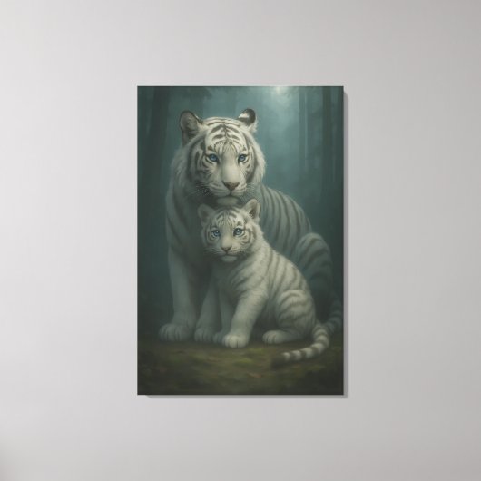 White Tiger – Guardian of Light – ManJiangHong Art Leinwanddruck (Vorderseite)
