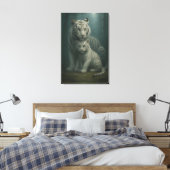 White Tiger – Guardian of Light – ManJiangHong Art Leinwanddruck (Insitu (Schlafzimmer))