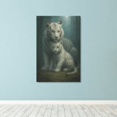 White Tiger – Guardian of Light – ManJiangHong Art Leinwanddruck (Insitu (Holzboden))