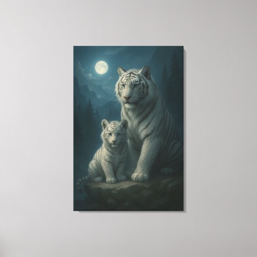 White Tiger – Guardian of Light – ManJiangHong Art Leinwanddruck (Vorderseite)