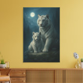 White Tiger – Guardian of Light – ManJiangHong Art Leinwanddruck (Insitu (Wohnzimmer))
