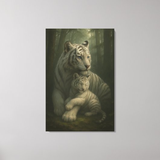 White Tiger – Guardian of Light – ManJiangHong Art Leinwanddruck (Vorderseite)