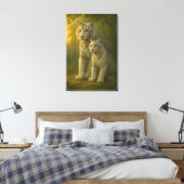 White Tiger – Guardian of Light – ManJiangHong Art Leinwanddruck (Insitu (Schlafzimmer))