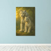 White Tiger – Guardian of Light – ManJiangHong Art Leinwanddruck (Insitu (Holzboden))