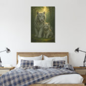 White Tiger – Guardian of Light – ManJiangHong Art Leinwanddruck (Insitu (Schlafzimmer))