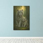 White Tiger – Guardian of Light – ManJiangHong Art Leinwanddruck (Insitu (Holzboden))