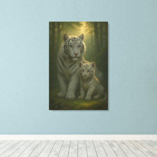 White Tiger – Guardian of Light – ManJiangHong Art Leinwanddruck (Insitu (Holzboden))