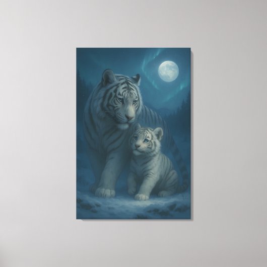 White Tiger – Guardian of Light – ManJiangHong Art Leinwanddruck (Vorderseite)