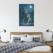 White Tiger – Guardian of Light – ManJiangHong Art Leinwanddruck (Insitu (Schlafzimmer))