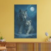 White Tiger – Guardian of Light – ManJiangHong Art Leinwanddruck (Insitu (Wohnzimmer))