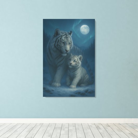 White Tiger – Guardian of Light – ManJiangHong Art Leinwanddruck (Insitu (Holzboden))
