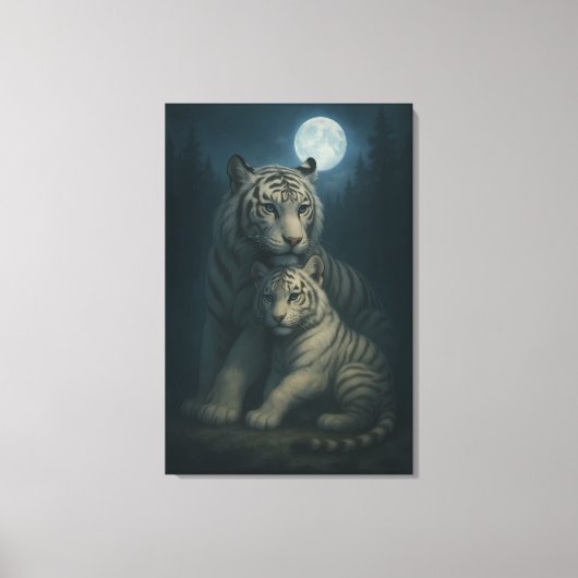 White Tiger – Guardian of Light – ManJiangHong Art Leinwanddruck (Vorderseite)