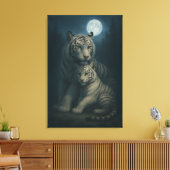 White Tiger – Guardian of Light – ManJiangHong Art Leinwanddruck (Insitu (Wohnzimmer))