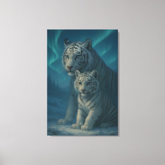 White Tiger – Guardian of Light – ManJiangHong Art Leinwanddruck (Vorderseite)