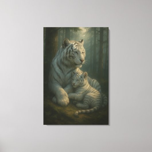 White Tiger – Guardian of Light – ManJiangHong Art Leinwanddruck (Vorderseite)