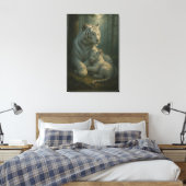 White Tiger – Guardian of Light – ManJiangHong Art Leinwanddruck (Insitu (Schlafzimmer))