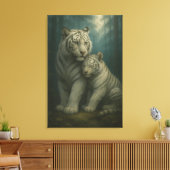White Tiger – Guardian of Light – ManJiangHong Art Leinwanddruck (Insitu (Wohnzimmer))