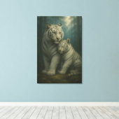 White Tiger – Guardian of Light – ManJiangHong Art Leinwanddruck (Insitu (Holzboden))