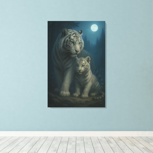 White Tiger – Guardian of Light – ManJiangHong Art Leinwanddruck (Insitu (Holzboden))