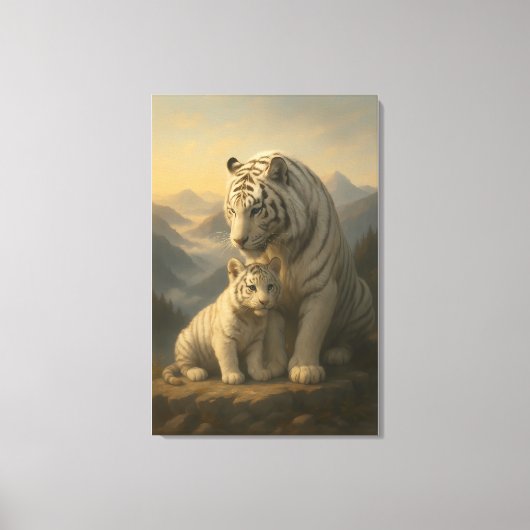 White Tiger – Guardian of Light – ManJiangHong Art Leinwanddruck (Vorderseite)