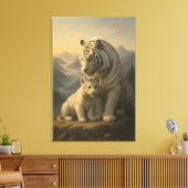 White Tiger – Guardian of Light – ManJiangHong Art Leinwanddruck (Insitu (Wohnzimmer))
