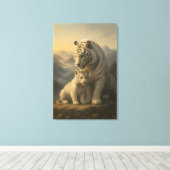 White Tiger – Guardian of Light – ManJiangHong Art Leinwanddruck (Insitu (Holzboden))
