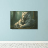 White Tiger – Guardian of Light – ManJiangHong Art Leinwanddruck (Insitu (Holzboden))