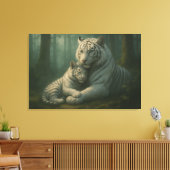 White Tiger – Guardian of Light – ManJiangHong Art Leinwanddruck (Insitu (Wohnzimmer))