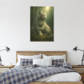 White Tiger – Guardian of Light – ManJiangHong Art Leinwanddruck (Insitu (Schlafzimmer))