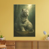White Tiger – Guardian of Light – ManJiangHong Art Leinwanddruck (Insitu (Wohnzimmer))