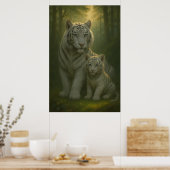 White Tiger – Guardian of Light – ManJiangHong Art Poster (Küche)