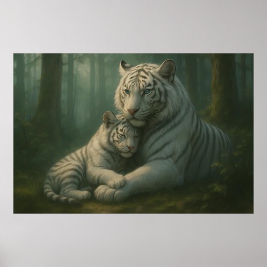 White Tiger – Guardian of Light – ManJiangHong Art Poster (Vorne)