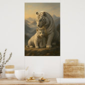 White Tiger – Guardian of Light – ManJiangHong Art Poster (Küche)
