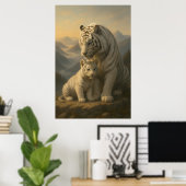 White Tiger – Guardian of Light – ManJiangHong Art Poster (Heimbüro)