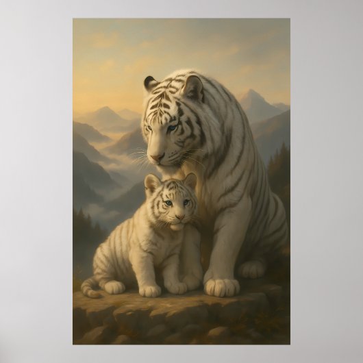 White Tiger – Guardian of Light – ManJiangHong Art Poster (Vorne)