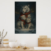 White Tiger – Guardian of Light – ManJiangHong Art Poster (Küche)
