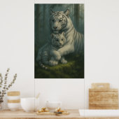White Tiger – Guardian of Light – ManJiangHong Art Poster (Küche)