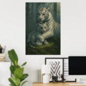 White Tiger – Guardian of Light – ManJiangHong Art Poster (Heimbüro)